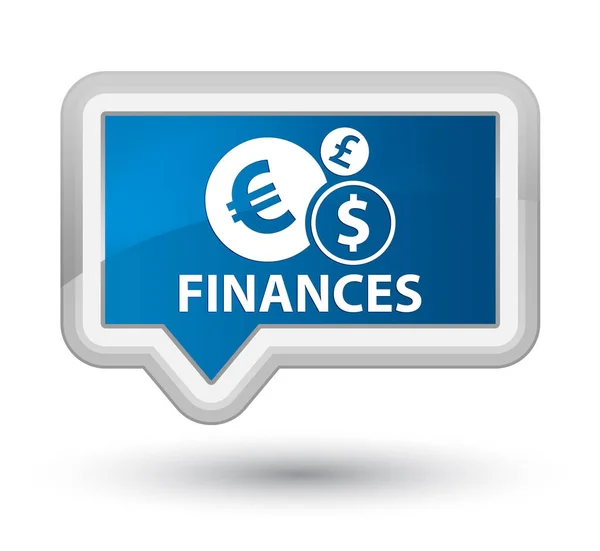 Finances (euro sign) prime blue banner button — Stock Photo, Image