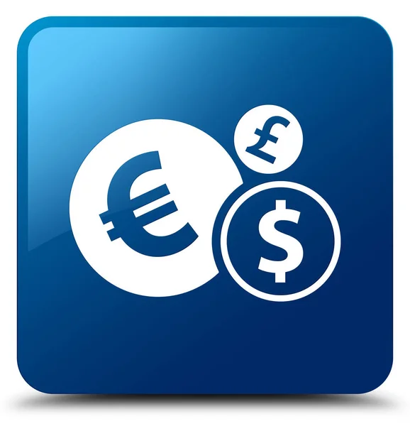Finanzas icono azul botón cuadrado —  Fotos de Stock