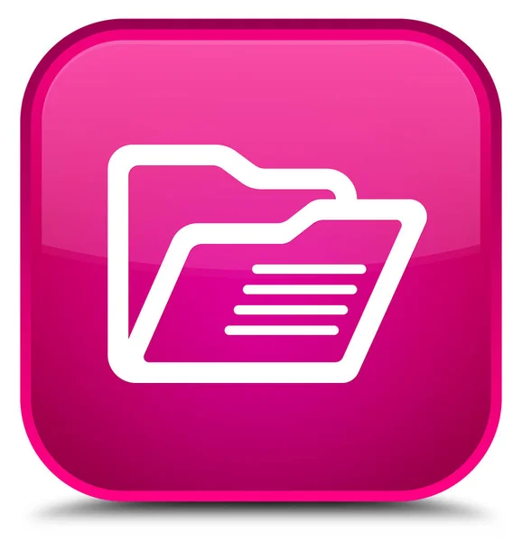 Folderu ikona specjalne różowy kwadrat przycisk — Zdjęcie stockowe