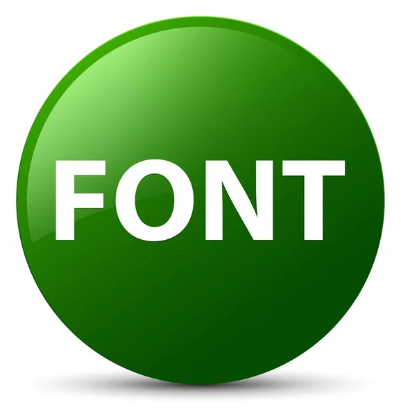 Γραμματοσειρά πράσινο στρογγυλό κουμπί — Φωτογραφία Αρχείου