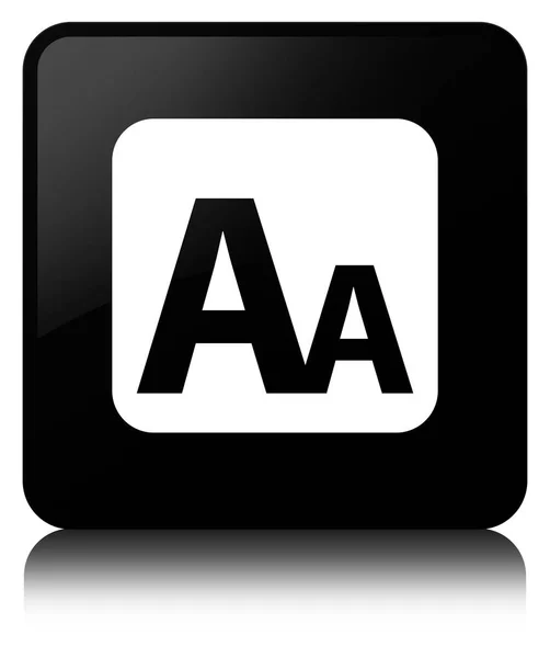 Font size box icon black square button
