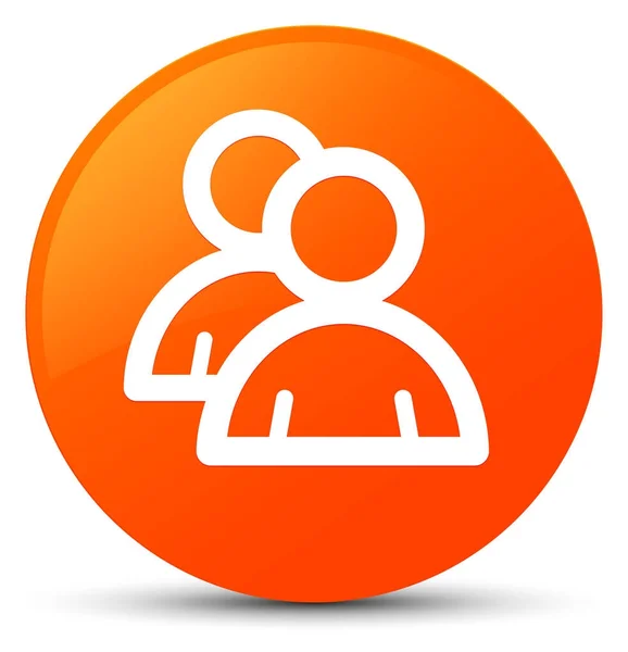 Group icon orange round button