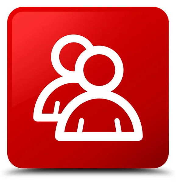 グループ アイコンの赤い四角ボタン — ストック写真