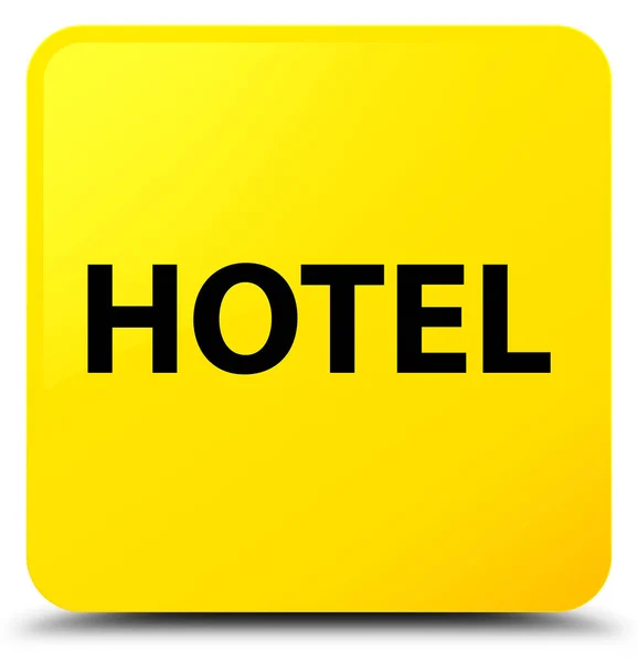 Hotel gelber quadratischer Knopf — Stockfoto