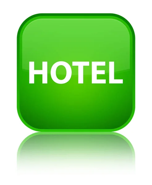 Hotel botão quadrado verde especial — Fotografia de Stock