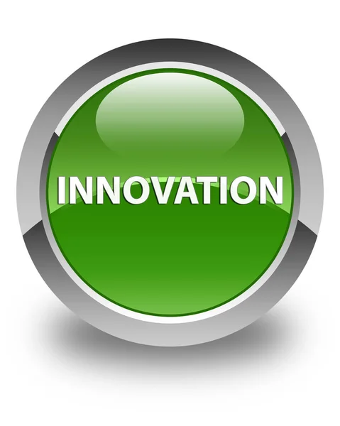 Inovação brilhante botão redondo verde macio — Fotografia de Stock