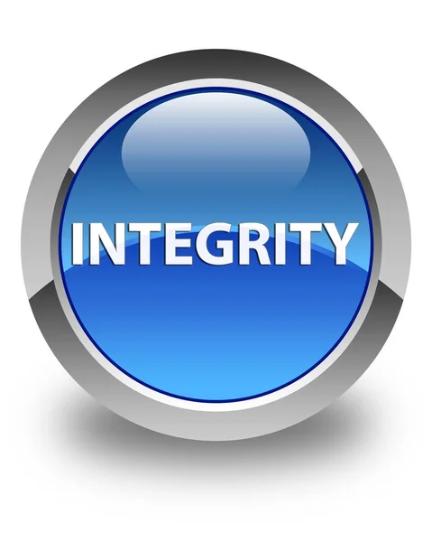 Integrity glossy blue round button — Stock Photo, Image