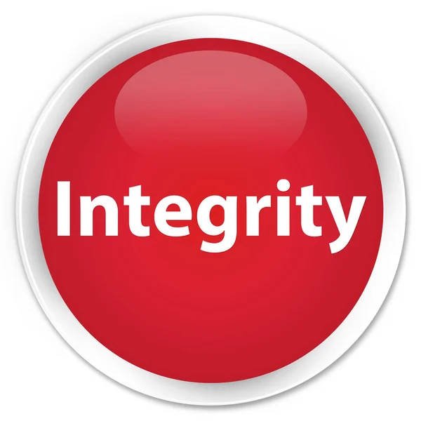 Integrity premium red round button — Stock Photo, Image