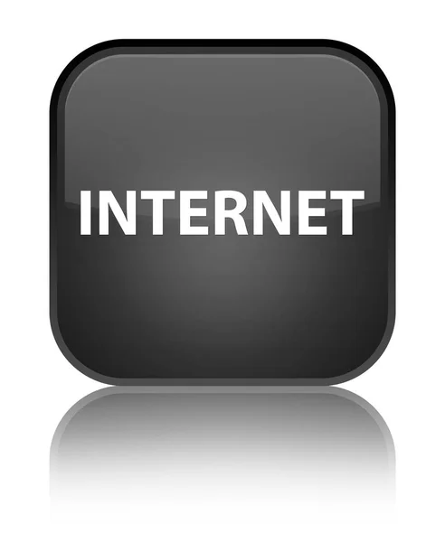 Специальная кнопка черного квадрата Интернета — стоковое фото