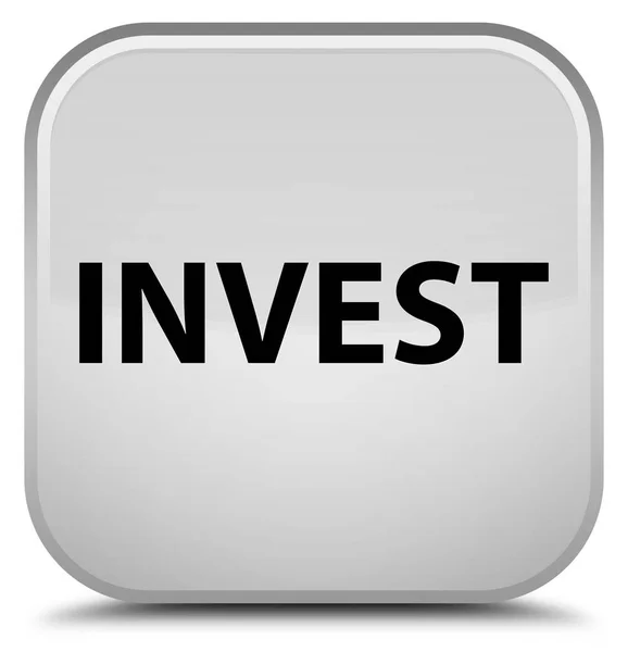 Investire speciale pulsante quadrato bianco — Foto Stock