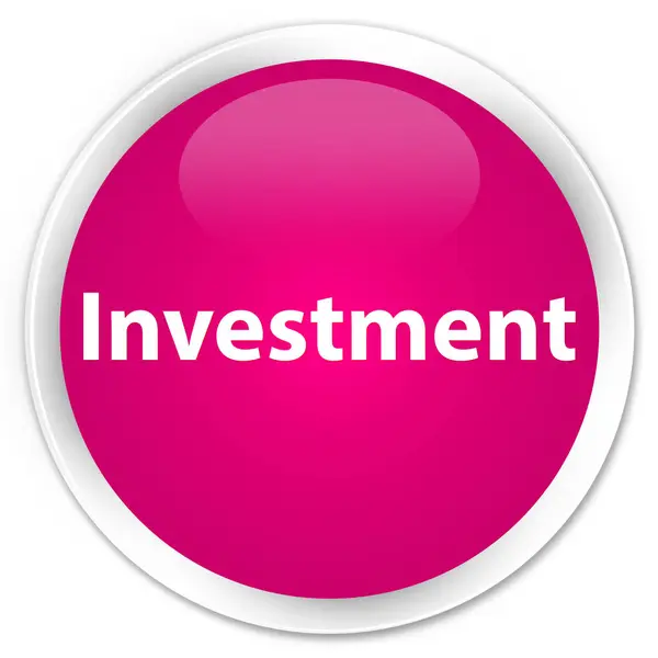 Investiční prémie růžové kulaté tlačítko — Stock fotografie