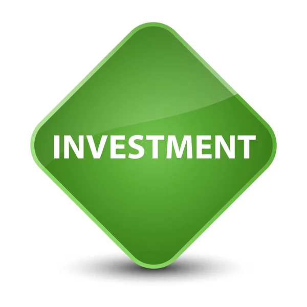Investimento elegante botão de diamante verde macio — Fotografia de Stock