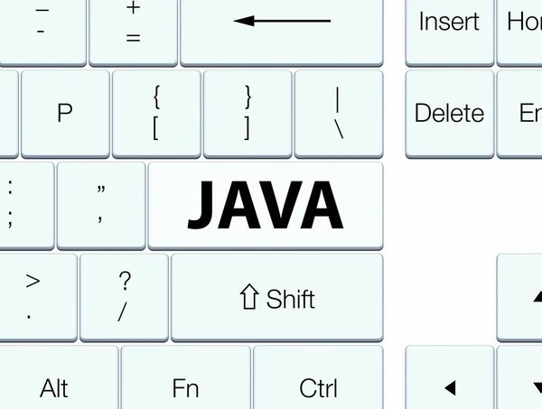 Java white keyboard button — Stock Photo, Image