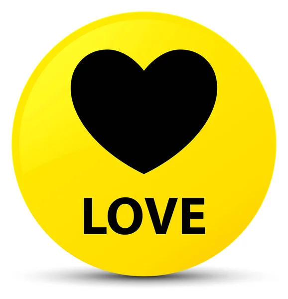 Amor botón redondo amarillo — Foto de Stock