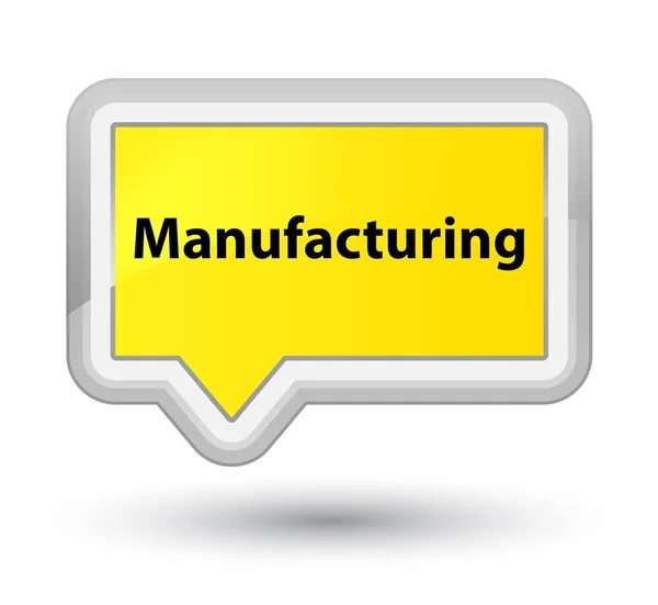 Manufacturing prime yellow banner button — Stock Photo, Image