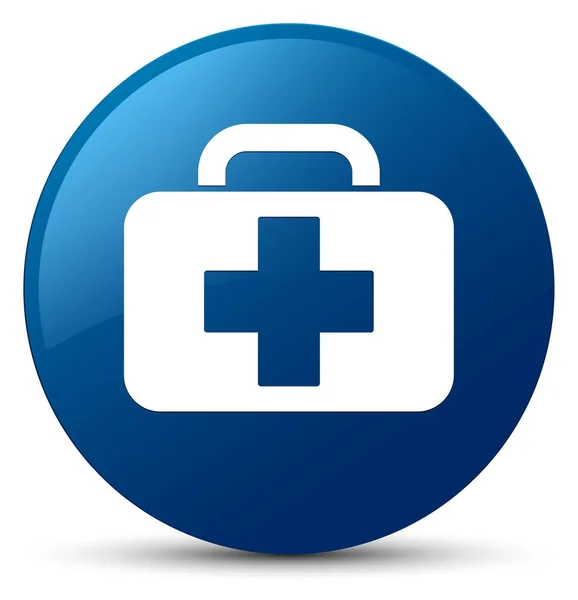 Orvosi táska ikon kék kerek gomb — Stock Fotó