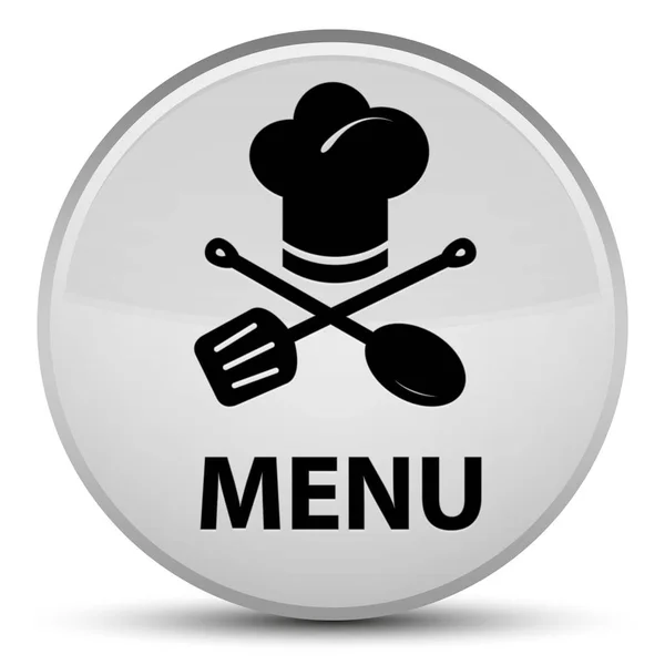 Menü (Restaurant-Symbol) spezielle weiße runde Taste — Stockfoto