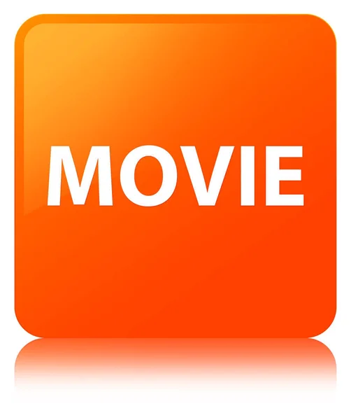 영화 주황색 사각형 버튼 — 스톡 사진