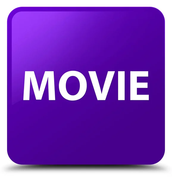 Movie purple square button — Stock Photo, Image