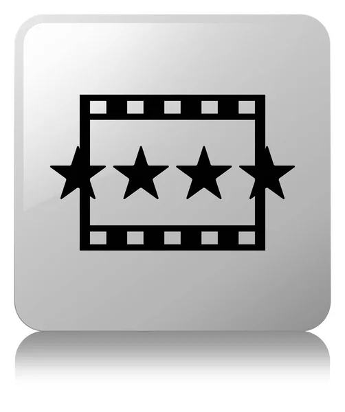 Imagens do filme ícone botão quadrado branco — Fotografia de Stock