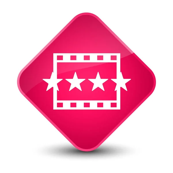 Film reviews elegante roze diamant knoop van het pictogram — Stockfoto