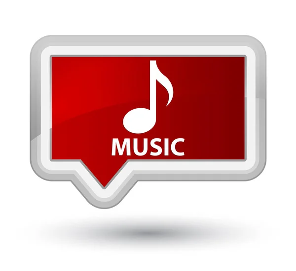 Muzyka prime transparent czerwony przycisk — Zdjęcie stockowe