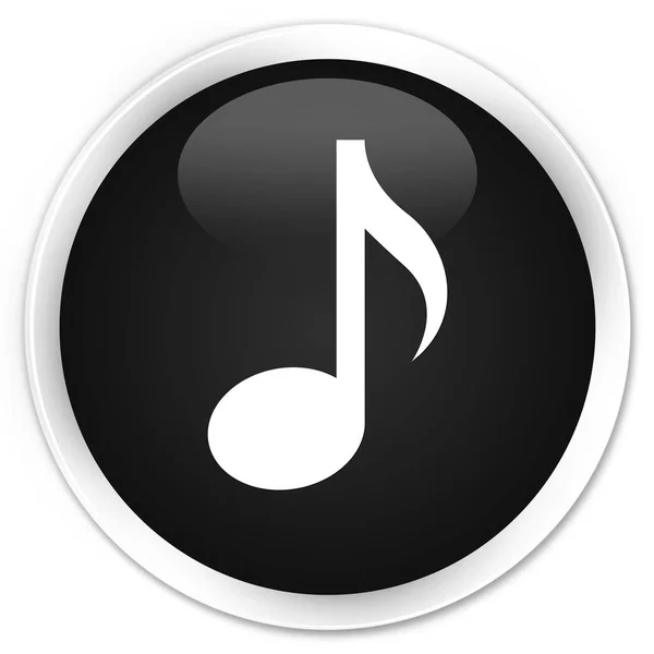 Icône de musique bouton rond noir premium — Photo