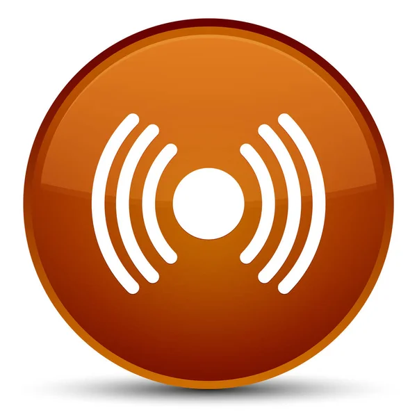 Network signal icon special brown round button — Stock Photo, Image