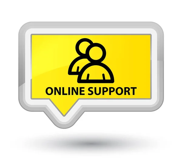 Online-Unterstützung (Gruppensymbol) Prime Yellow Banner-Taste — Stockfoto