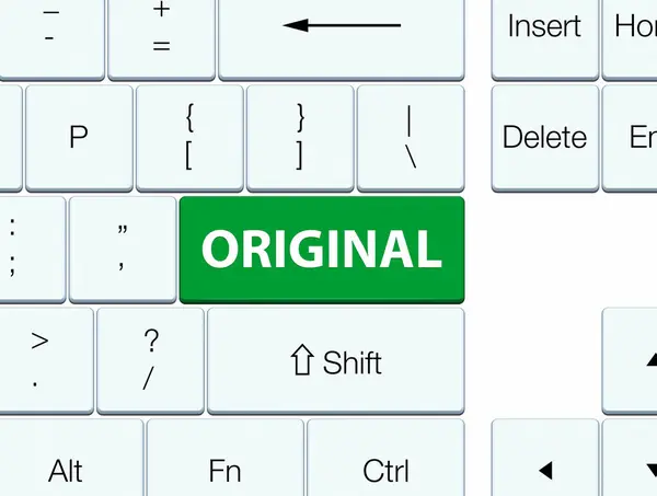 Originele groene toetsenbord knop — Stockfoto