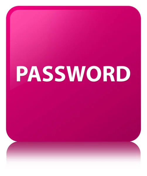 Čtvercové tlačítko heslo růžové — Stock fotografie