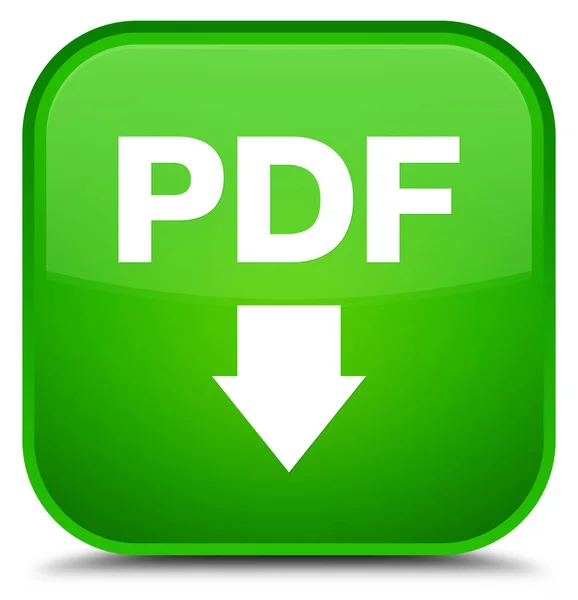 PDF scaricare icona speciale pulsante quadrato verde — Foto Stock