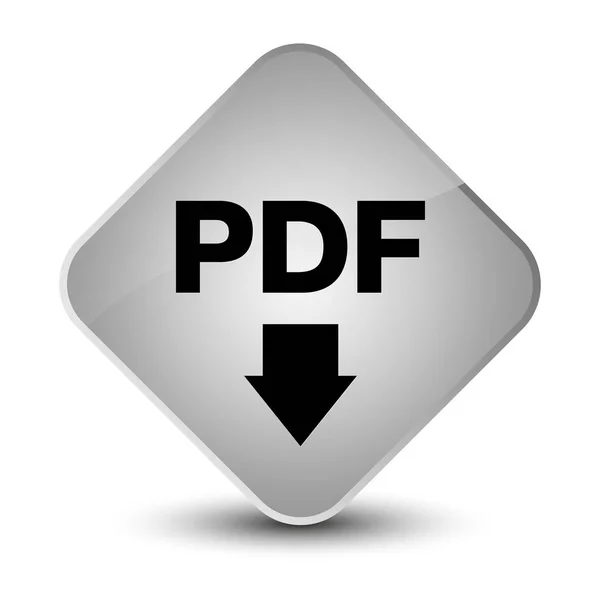 PDF scaricare icona elegante pulsante diamante bianco — Foto Stock