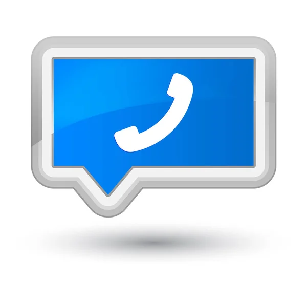 Telefon ikon elsődleges cián kék banner gomb — Stock Fotó