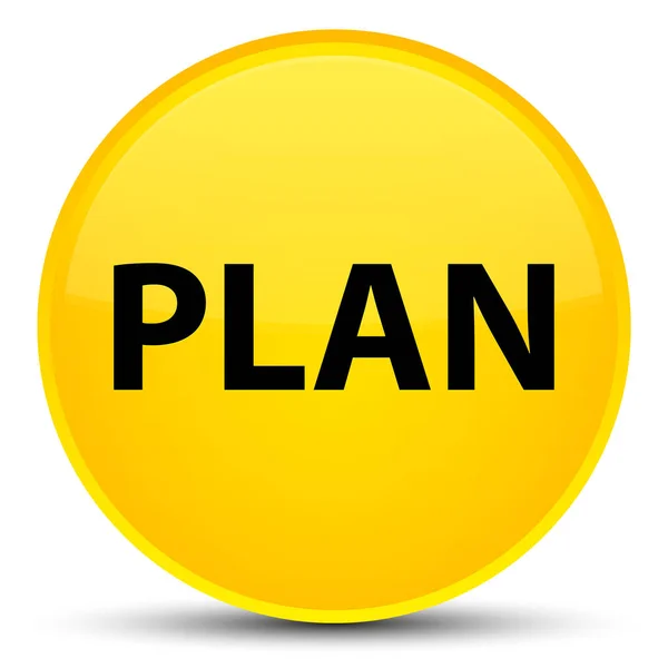 Plan especial botón redondo amarillo — Foto de Stock