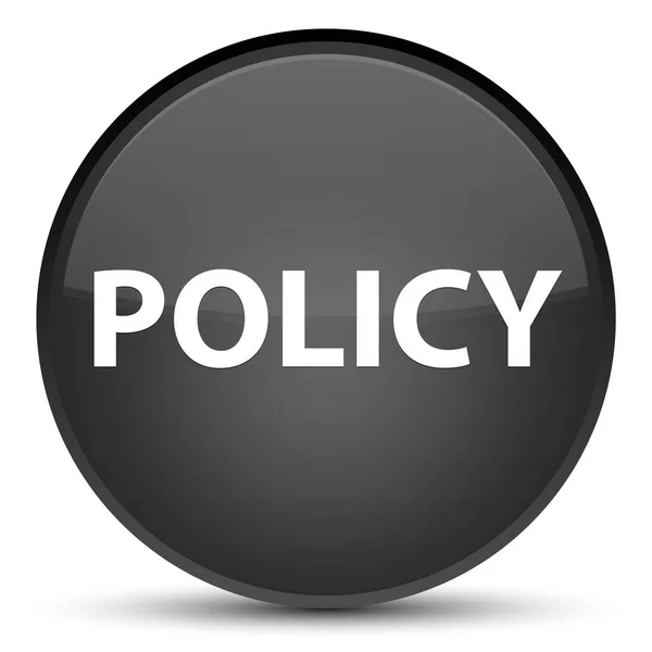 Policy special black round button — Stock Photo, Image