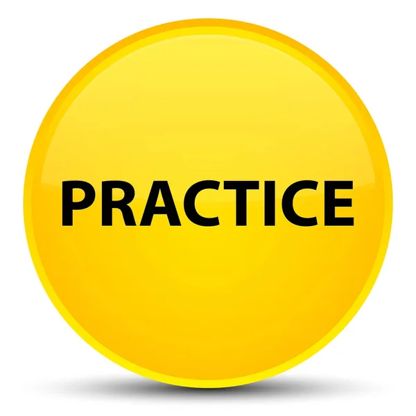 Practice special yellow round button — Stock Photo, Image