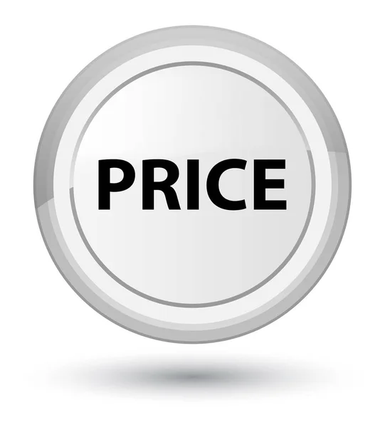 Preço botão redondo branco primo — Fotografia de Stock
