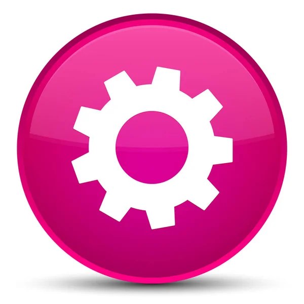 Icona di processo speciale pulsante rotondo rosa — Foto Stock