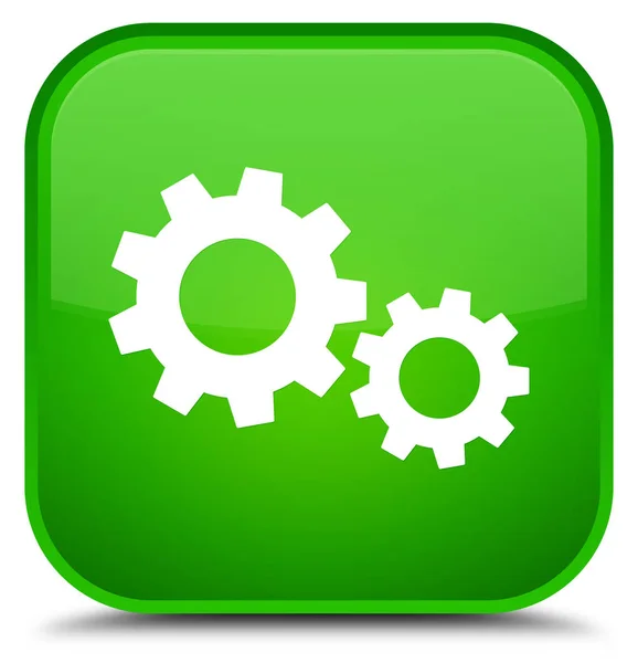 Pictogram speciale groene vierkante knoop van het proces — Stockfoto
