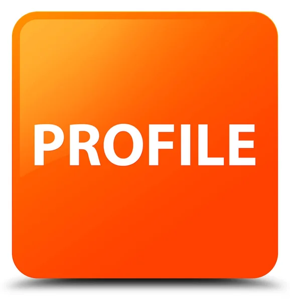 Pomarańczowy profil kwadratowy przycisk — Zdjęcie stockowe