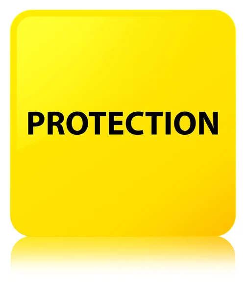 Προστασία κίτρινο τετράγωνο κουμπί — Φωτογραφία Αρχείου
