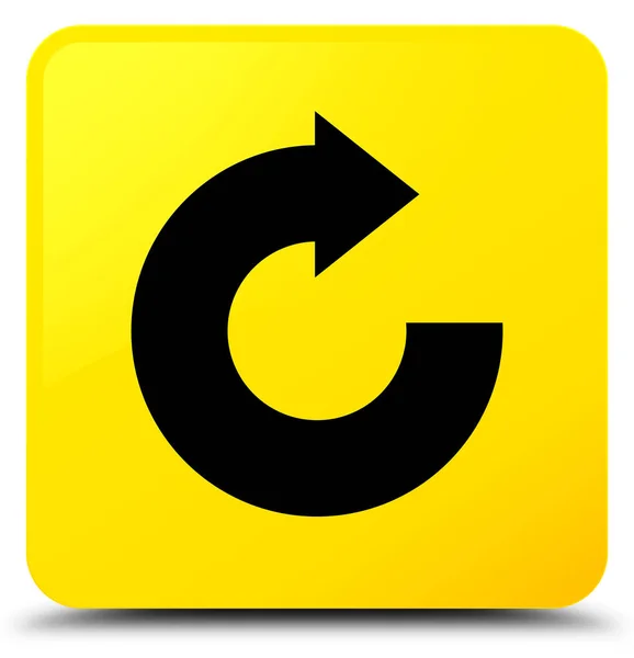 Желтая кнопка со стрелкой ответа — стоковое фото