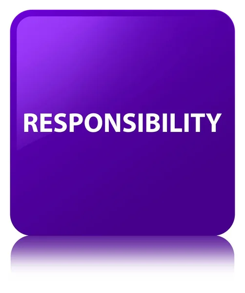 Responsabilidad púrpura botón cuadrado —  Fotos de Stock