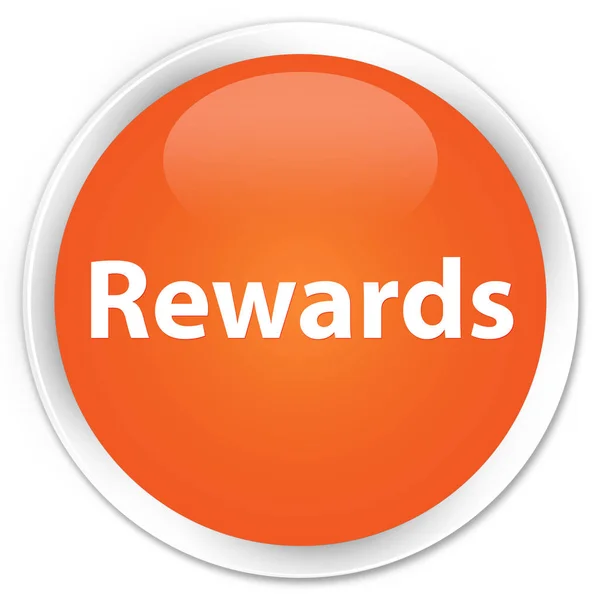 Rewards premium orange round button — Stock Photo, Image