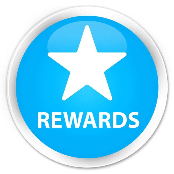 Rewards (star icon) premium cyan blue round button — Stock Photo, Image