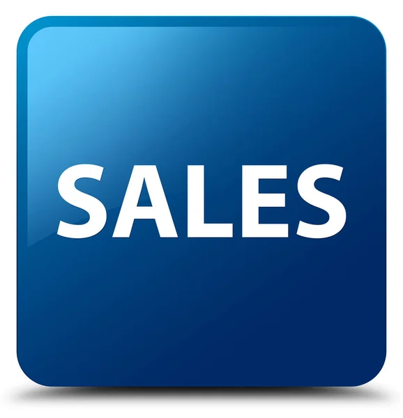 Sales blue square button — Stock Photo, Image