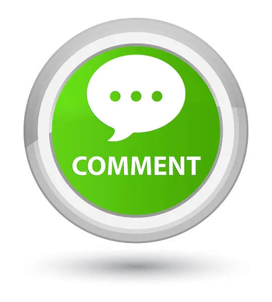 Comment (conversation icon) prime soft green round button — Stock Photo, Image
