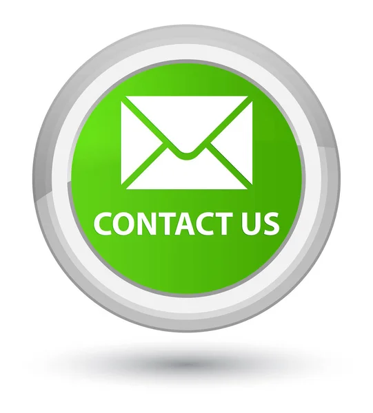Contact us (email icon) prime soft green round button — Stock Photo, Image