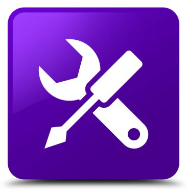 Ayarları simgesi mor kare düğme